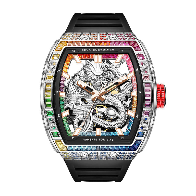Rainbow Zircon Series - Skeleton Automatic Watch G78175