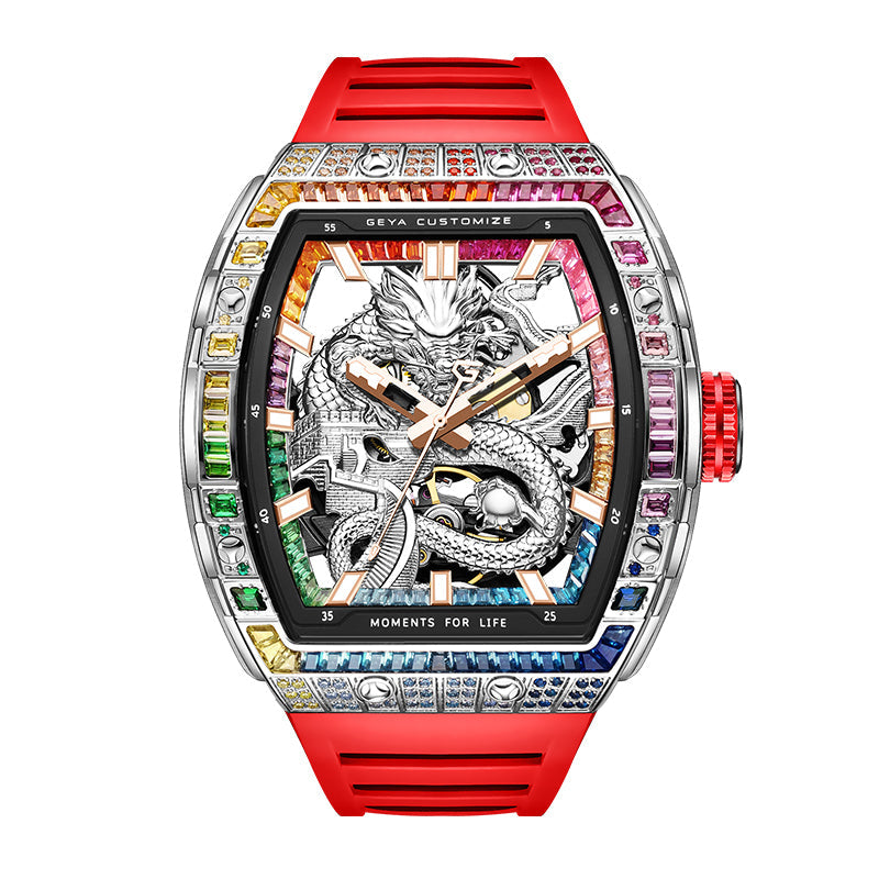Rainbow Zircon Series - Skeleton Automatic Watch G78175