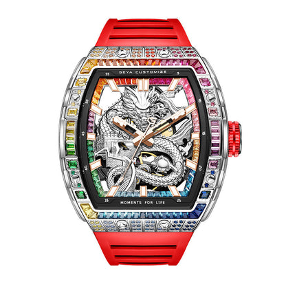 Rainbow Zircon Series - Skeleton Automatic Watch G78175