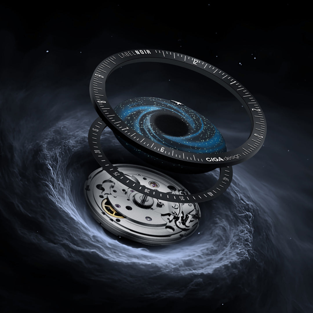 Label Noir Automatic Watch Blue Planet II · Black Star Edition