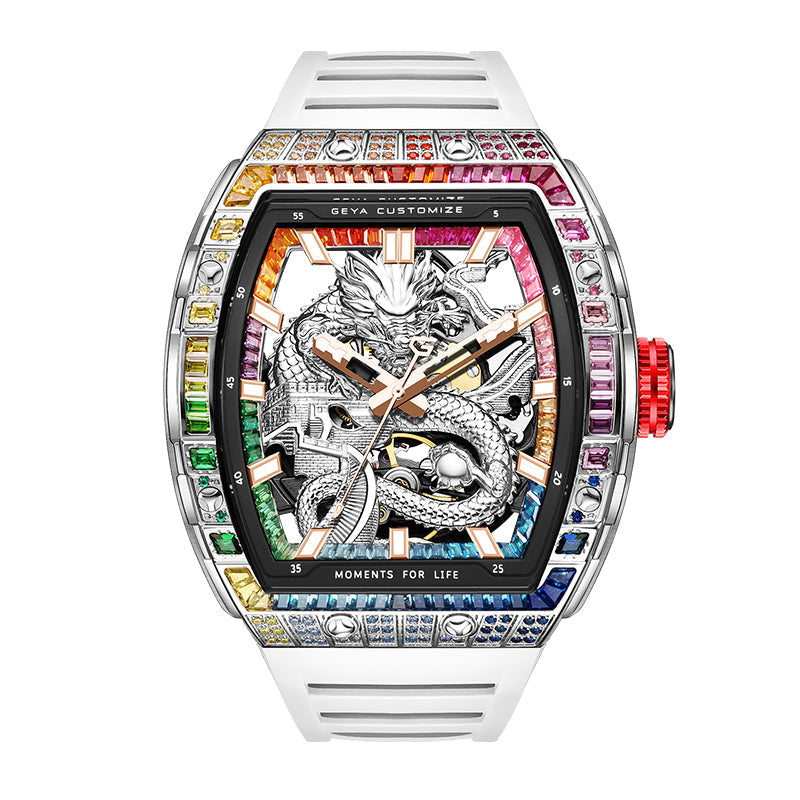 Rainbow Zircon Series - Skeleton Automatic Watch G78175