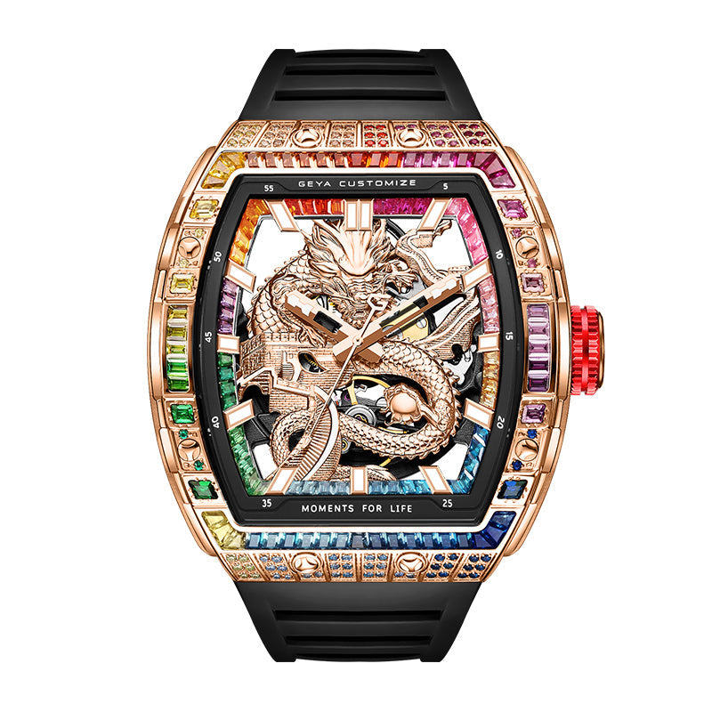 Rainbow Zircon Series - Skeleton Automatic Watch G78175