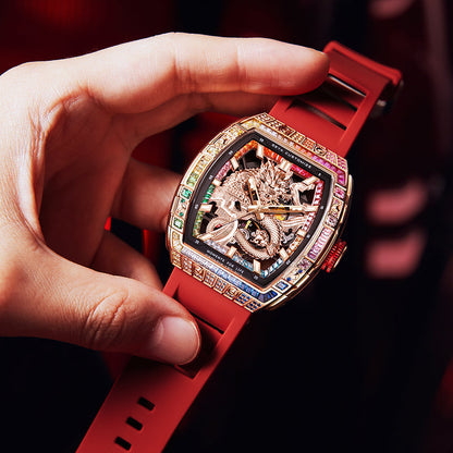 Rainbow Zircon Series - Skeleton Automatic Watch G78175