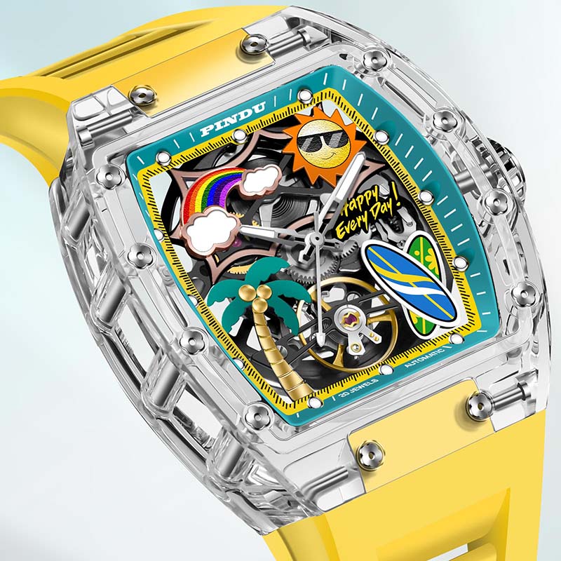 Cool Summer Sun-Kissed Transparency Watch