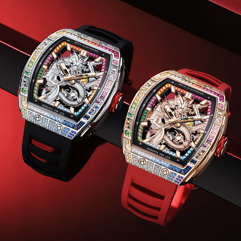 Rainbow Zircon Series - Skeleton Automatic Watch G78175