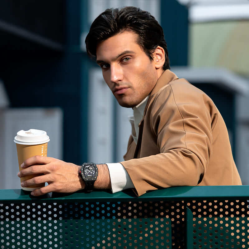 Luxury Carbon Fiber Automatic Watch: Durable, Stylish, Precise Self-Winding Timepiece