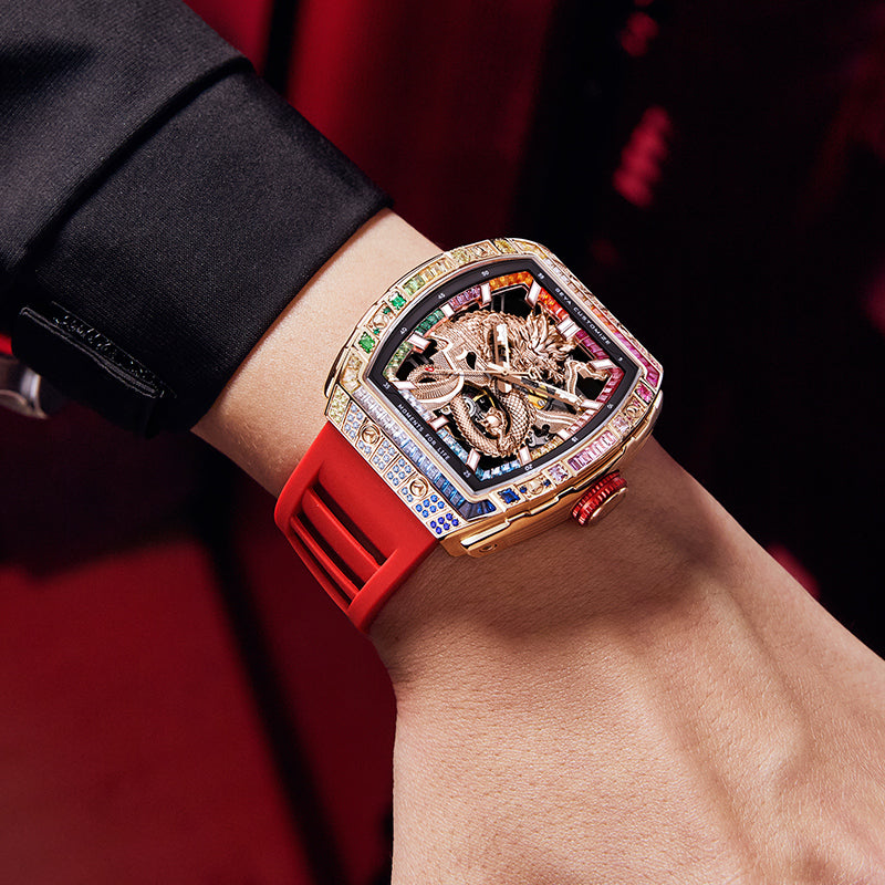 Rainbow Zircon Series - Skeleton Automatic Watch G78175