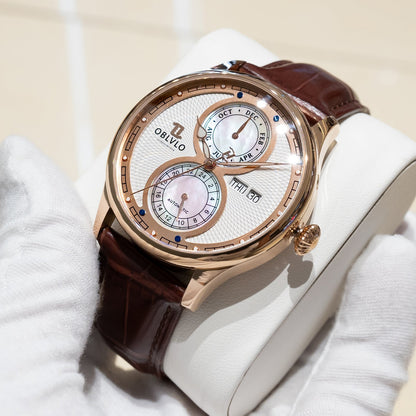 Mother of Pearl  AM Vintage Dress Design  Automatic Watch