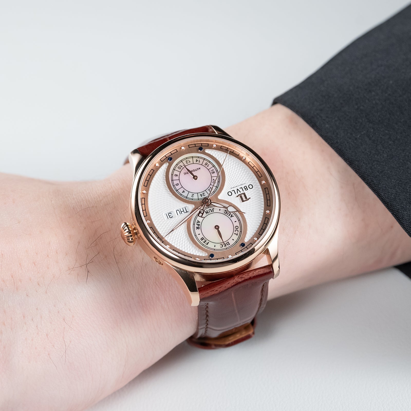 Mother of Pearl  AM Vintage Dress Design  Automatic Watch