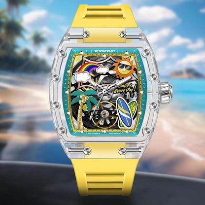Cool Summer Sun-Kissed Transparency Watch